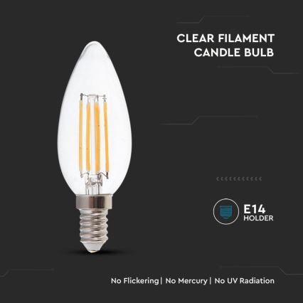 LED Bulb FILAMENT E14/4W/230V 3000K