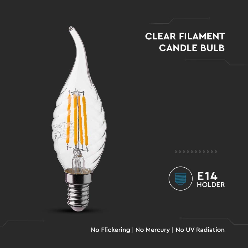LED Bulb FILAMENT E14/4W/230V 4000K