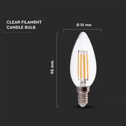 LED Bulb FILAMENT E14/5,5W/230V 3000K