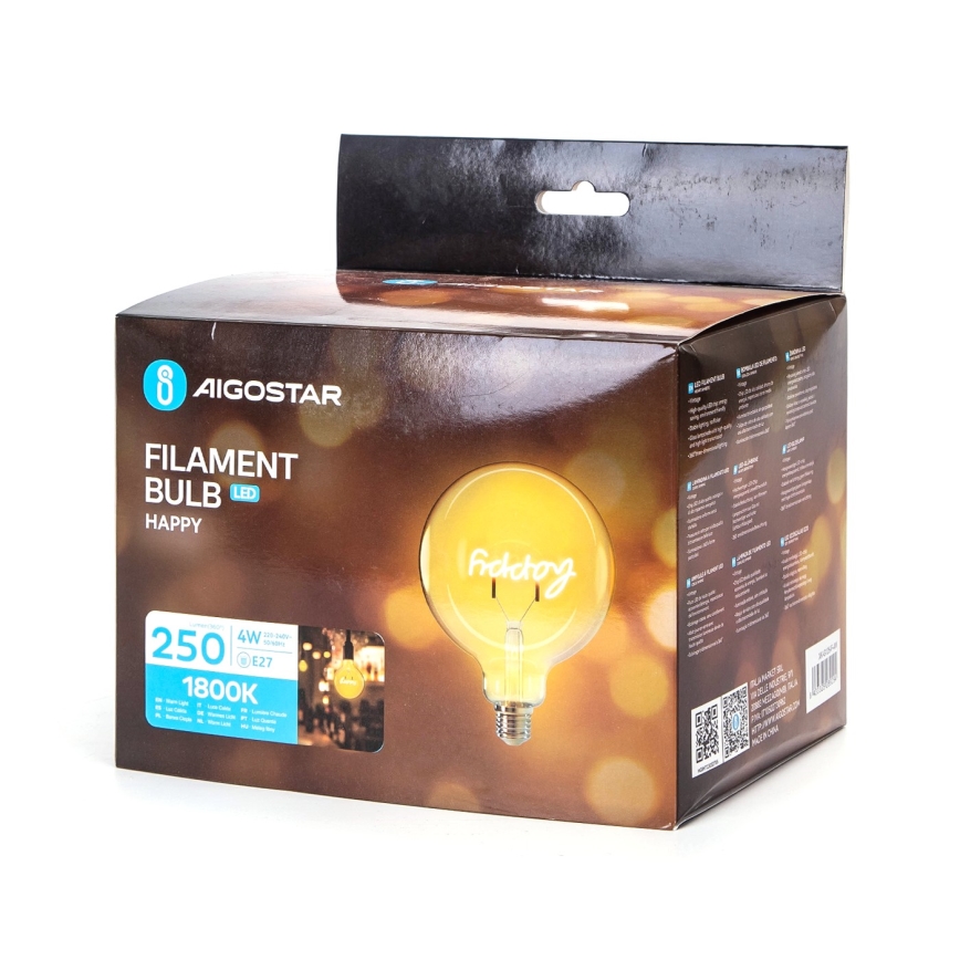 LED Bulb FILAMENT E27/4W/230V 1800K happy - Aigostar