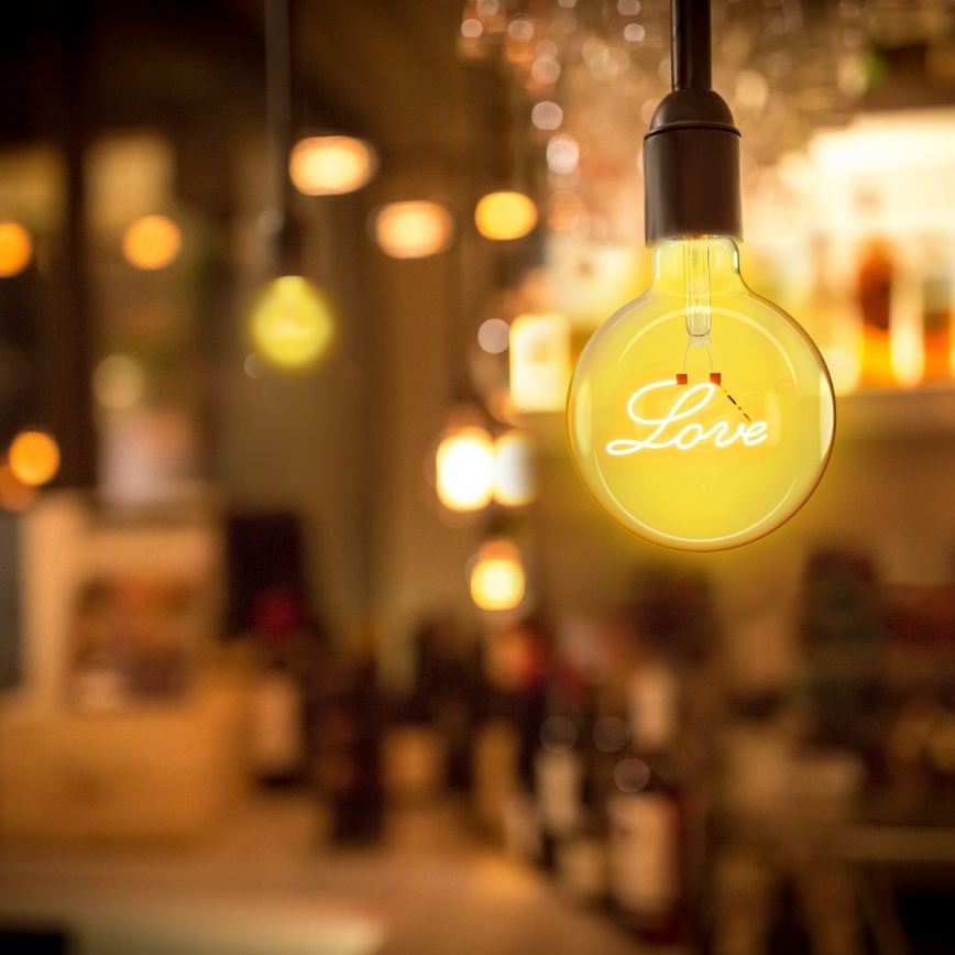 LED Bulb FILAMENT E27/4W/230V 1800K love - Aigostar