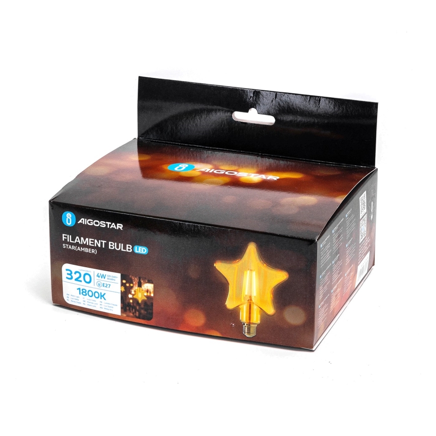 LED Bulb FILAMENT E27/4W/230V 1800K star - Aigostar