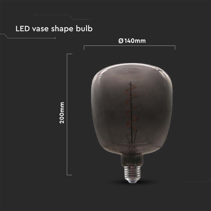 LED Bulb FILAMENT E27/4W/230V black