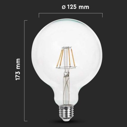 LED Bulb FILAMENT G125 E27/10W/230V 3000K