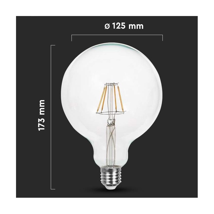 LED Bulb FILAMENT G125 E27/10W/230V 3000K