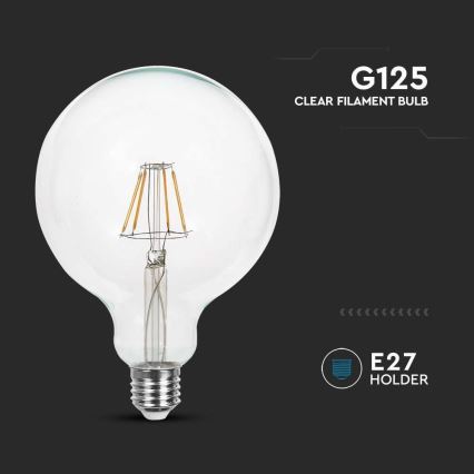 LED Bulb FILAMENT G125 E27/10W/230V 4000K