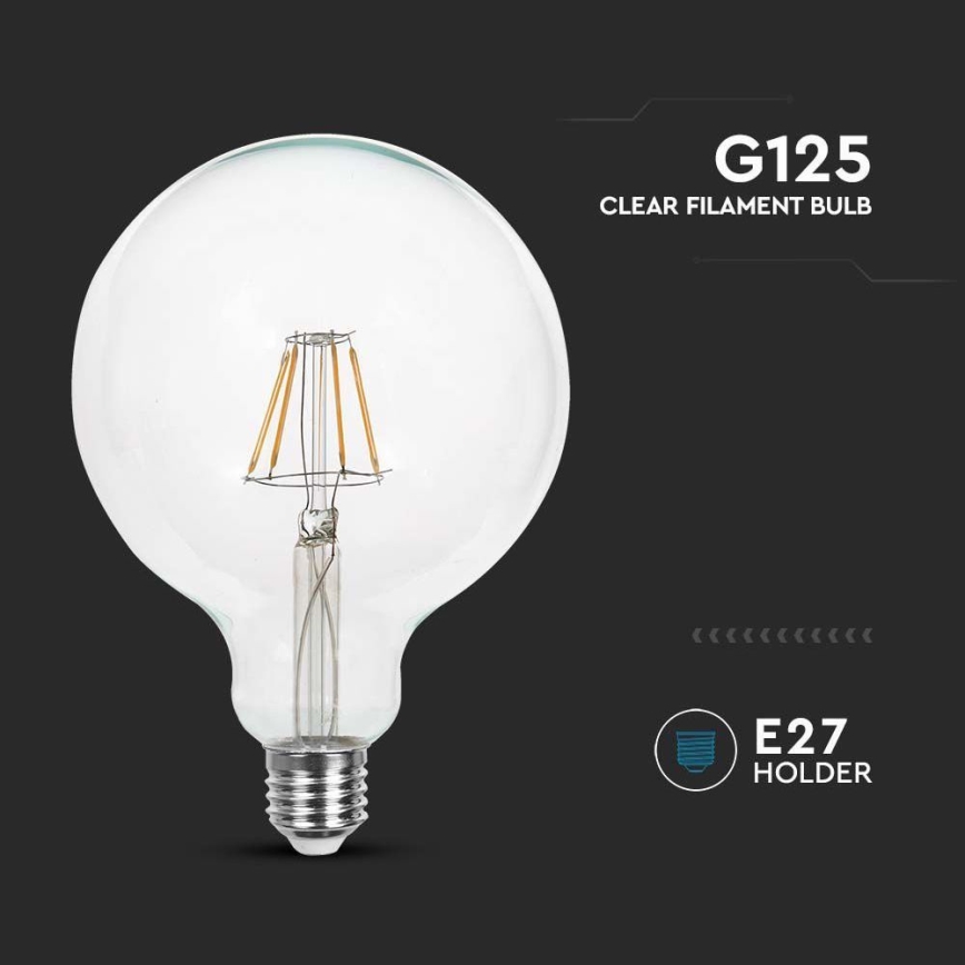 LED Bulb FILAMENT G125 E27/10W/230V 4000K
