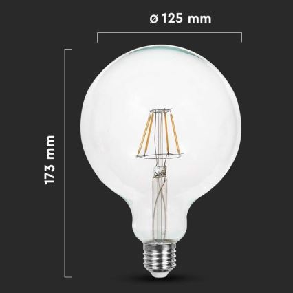 LED Bulb FILAMENT G125 E27/10W/230V 4000K