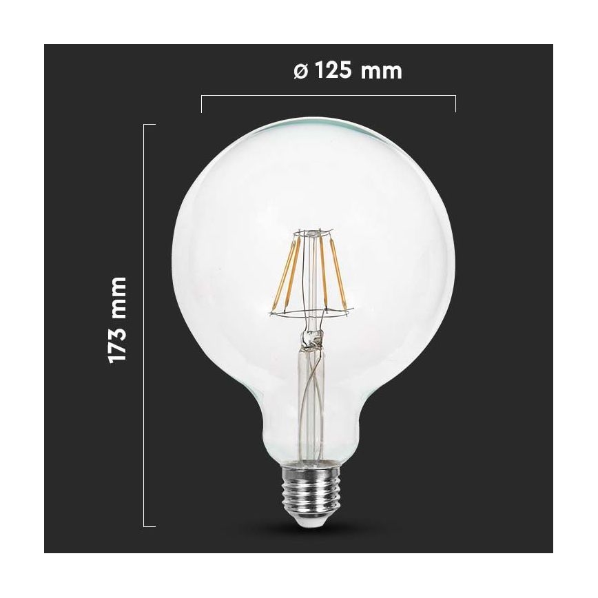 LED Bulb FILAMENT G125 E27/10W/230V 6400K