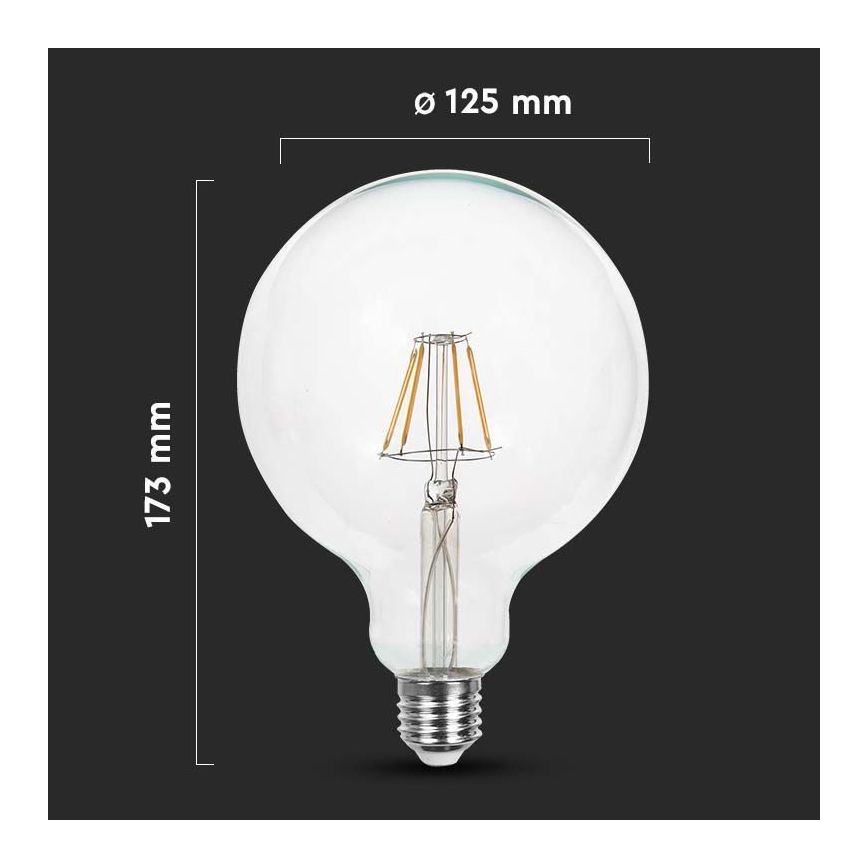 LED Bulb FILAMENT G125 E27/12W/230V 3000K