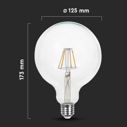 LED Bulb FILAMENT G125 E27/12W/230V 6500K
