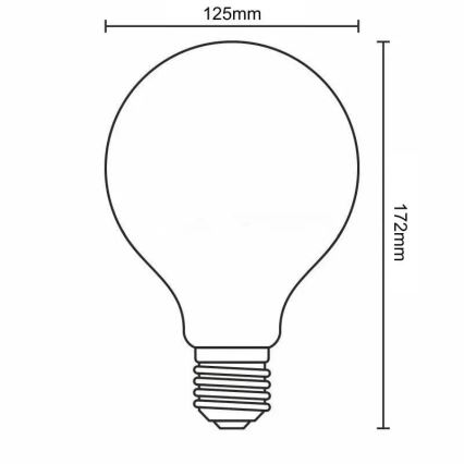 LED Bulb FILAMENT G125 E27/18W/230V 4000K