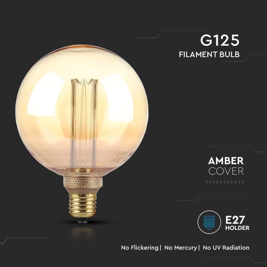 LED Bulb FILAMENT G125 E27/4W/230V 1800K Art Edition