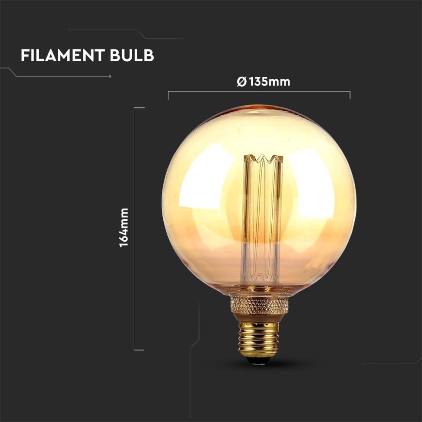 LED Bulb FILAMENT G125 E27/4W/230V 1800K Art Edition