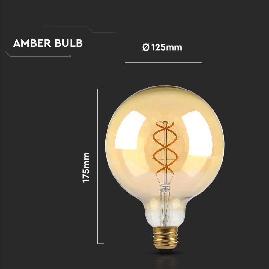 LED Bulb FILAMENT G125 E27/5W/230V 1800K