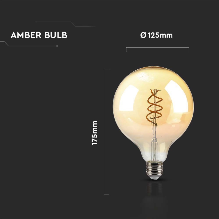 LED Bulb FILAMENT G125 E27/6W/230V 1800K