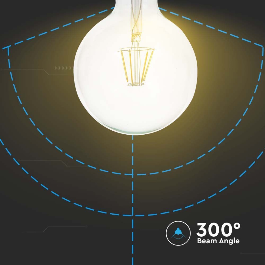 LED Bulb FILAMENT G125 E27/6W/230V 3000K