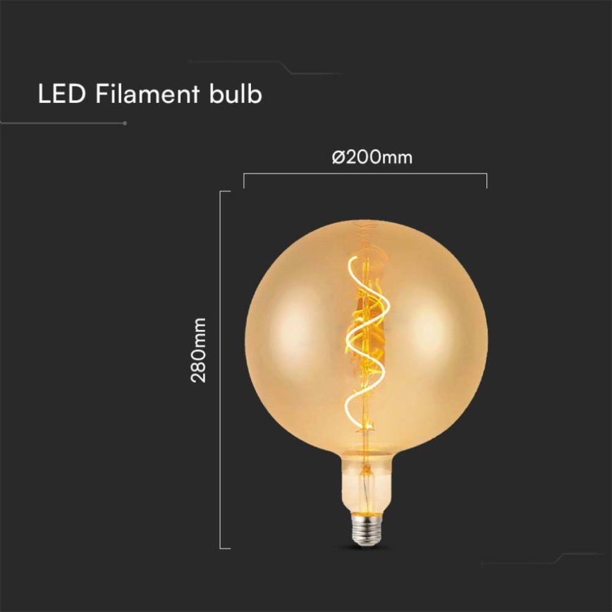 LED Bulb FILAMENT G200 E27/4W/230V 2700K