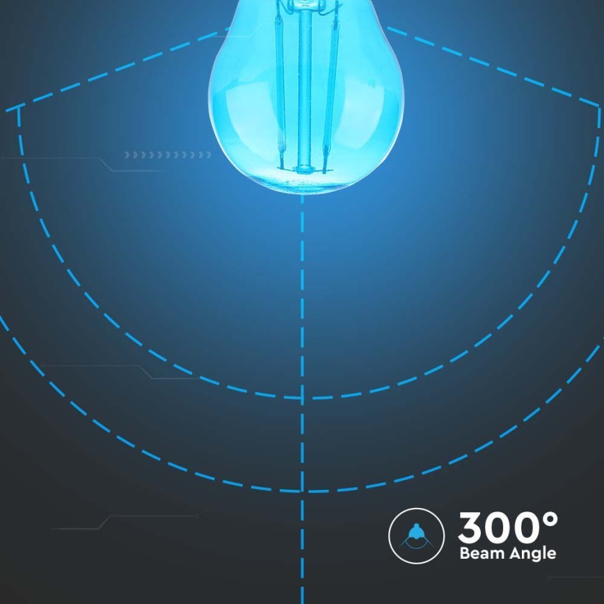 LED Bulb FILAMENT G45 E27/2W/230V blue