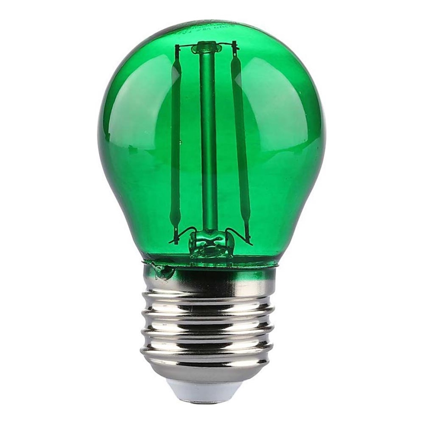 LED Bulb FILAMENT G45 E27/2W/230V green