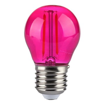 LED Bulb FILAMENT G45 E27/2W/230V pink