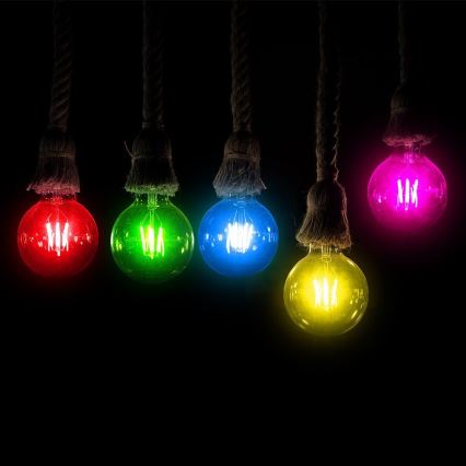 LED Bulb FILAMENT G45 E27/2W/230V red