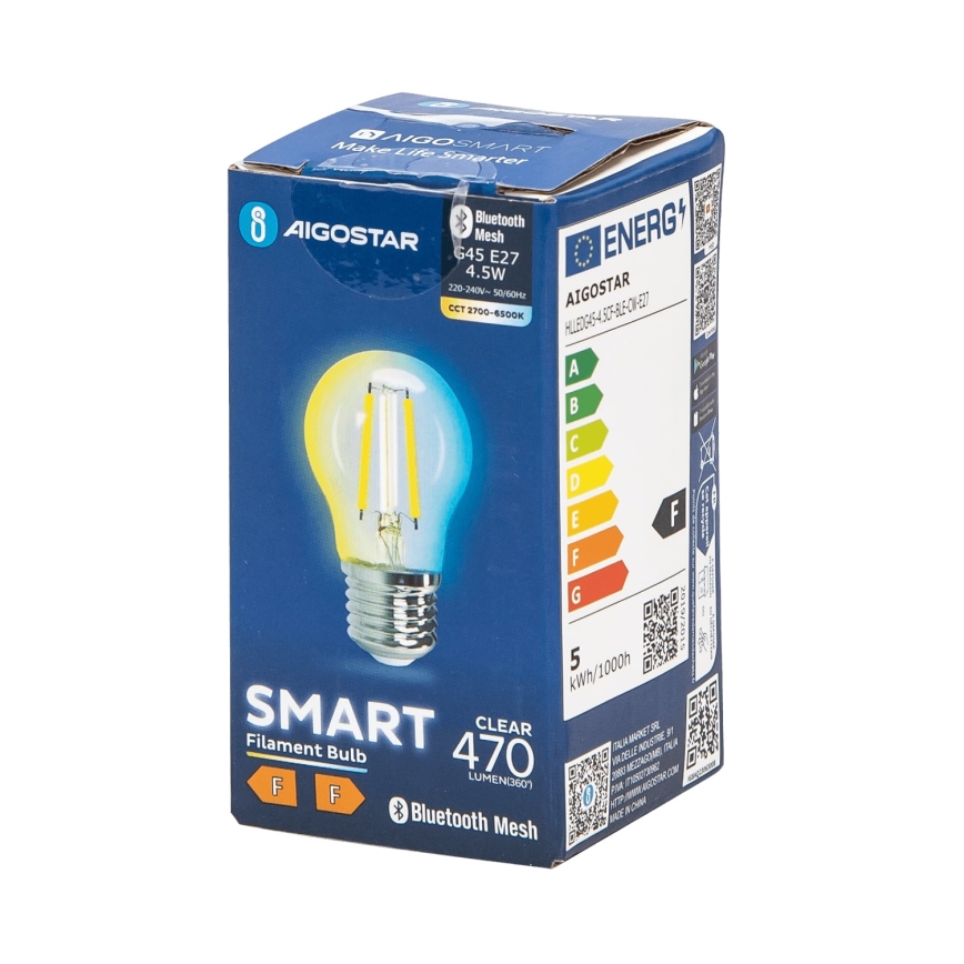 LED Dimmable bulb FILAMENT MESH Smart G45 E27/4,5W/230V 2700-6500K - Aigostar