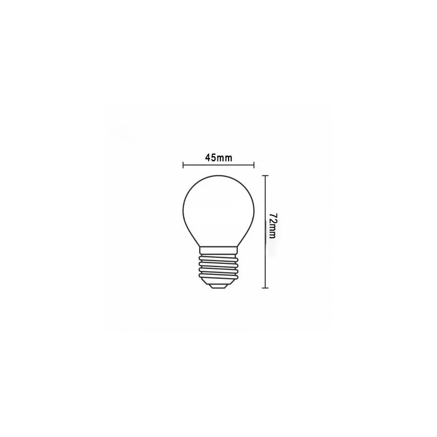 LED Bulb FILAMENT G45 E27/4W/230V 3000K