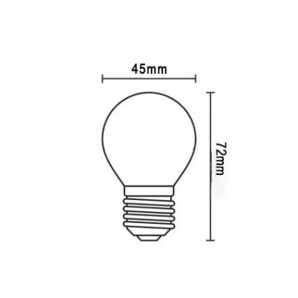 LED Bulb FILAMENT G45 E27/4W/230V 4000K