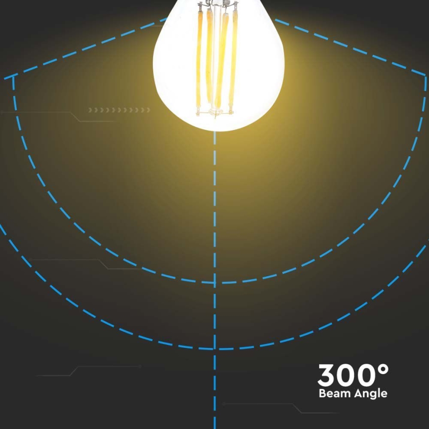 LED Bulb FILAMENT G45 E27/6W/230V 3000K