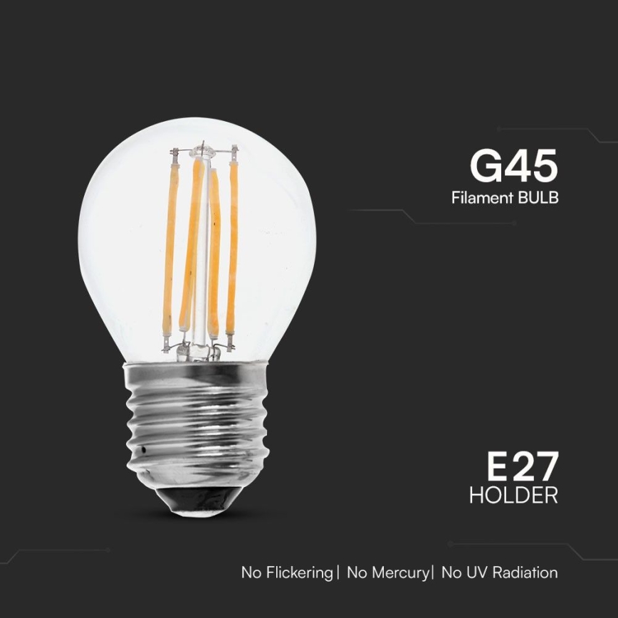 LED Bulb FILAMENT G45 E27/6W/230V 6500K