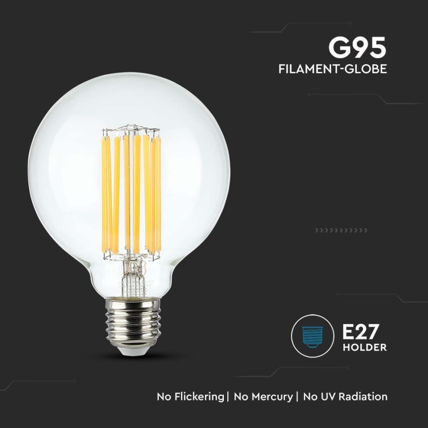 LED Bulb FILAMENT G95 E27/6W/230V 3000K