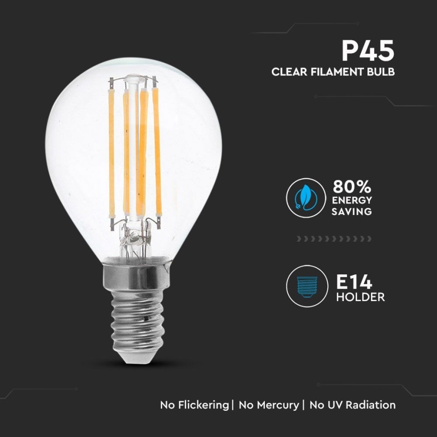 LED Bulb FILAMENT P45 E14/4W/230V 4000K