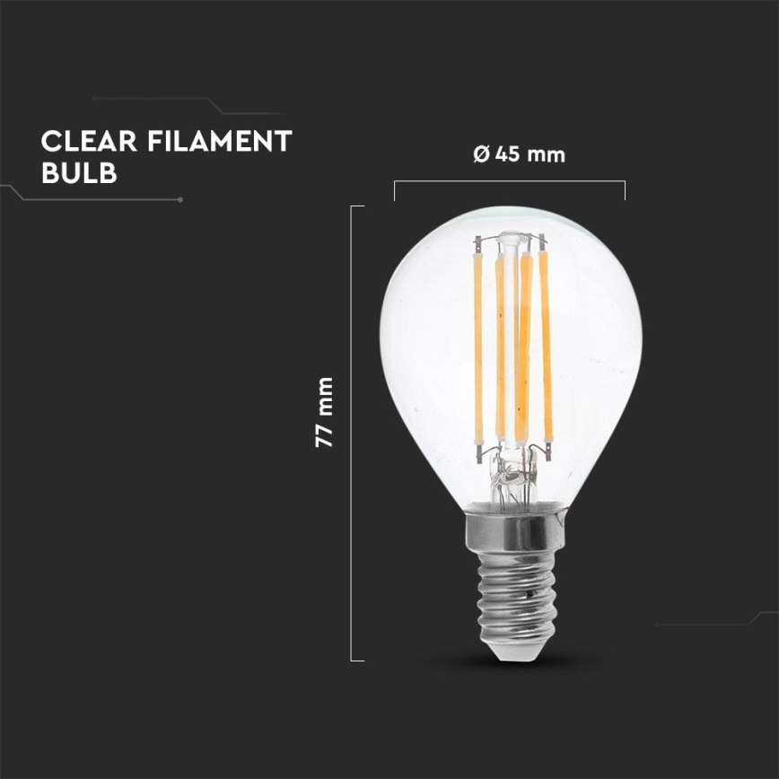 LED Bulb FILAMENT P45 E14/4W/230V 4000K