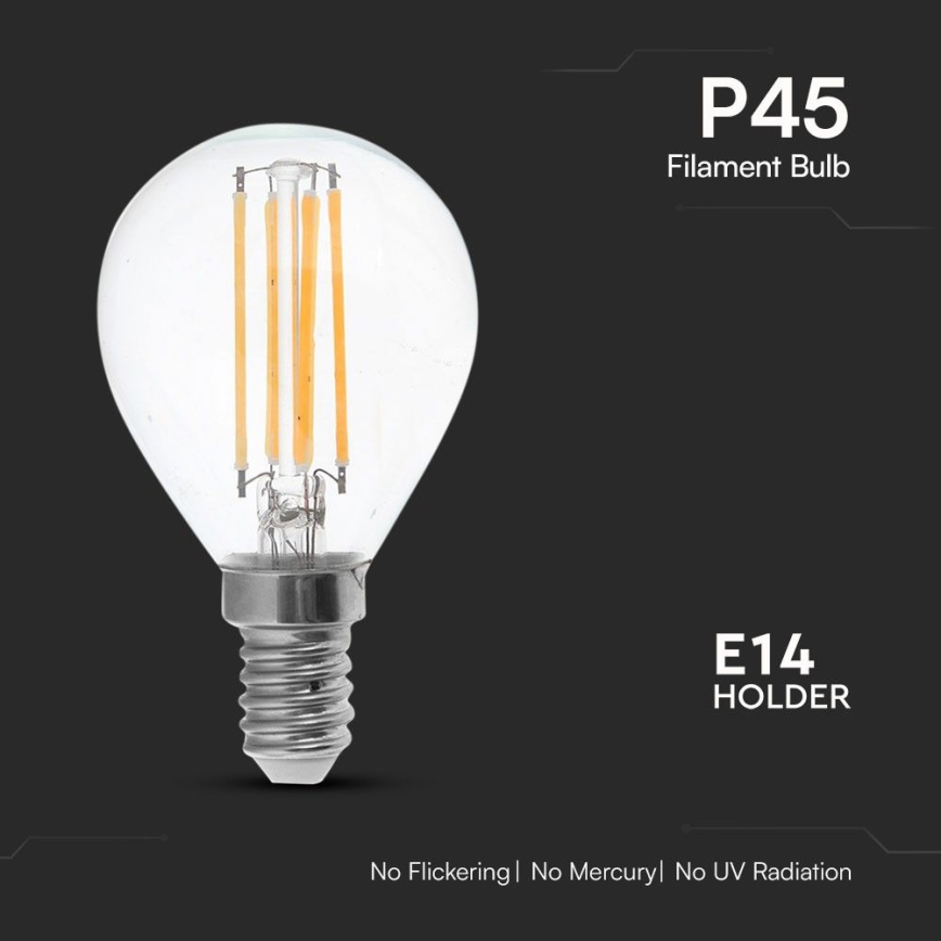 LED Bulb FILAMENT P45 E14/6W/230V 4000K