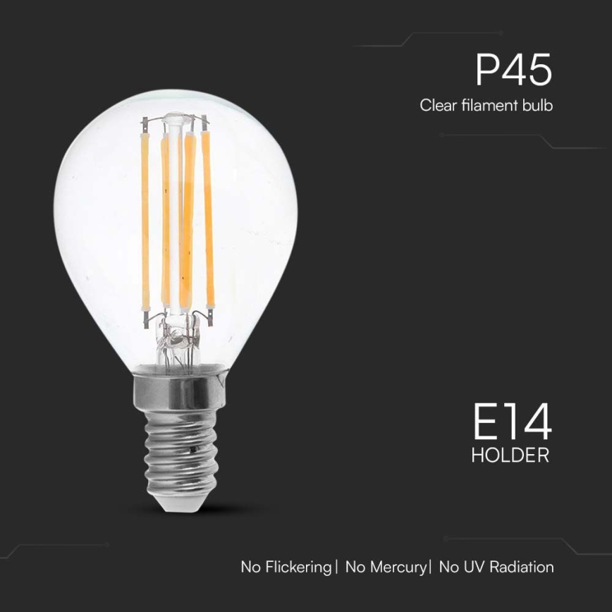 LED Bulb FILAMENT P45 E14/6W/230V 6500K