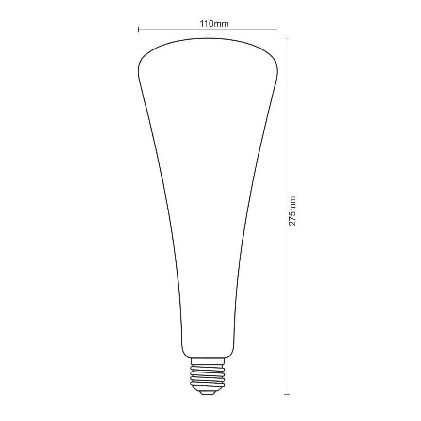 LED Bulb FILAMENT SHAPE T110 E27/5W/230V 1800K blue