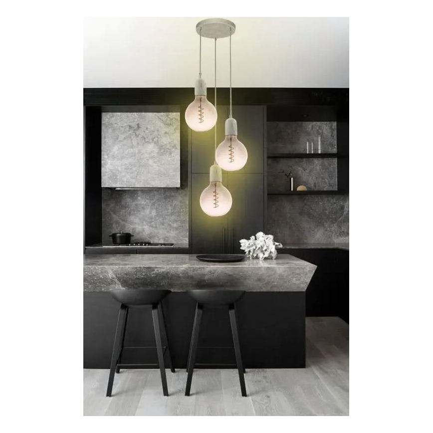 LED Bulb FILAMENT SPIRAL G125 E27/4W/230V 2000K grey/pink