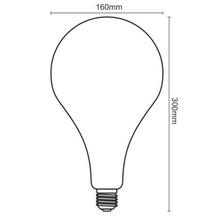 LED Bulb FILAMENT SPIRAL VINTAGE A165 E27/4W/230V 2000K