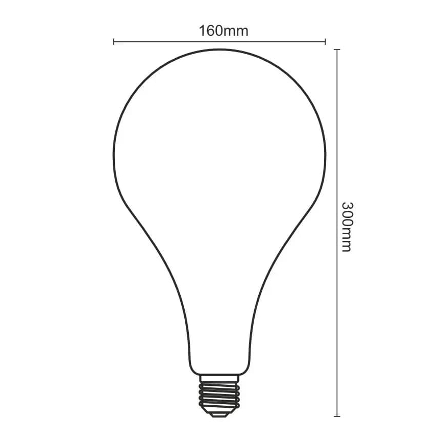 LED Bulb FILAMENT SPIRAL VINTAGE A165 E27/4W/230V 2000K