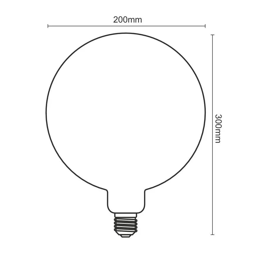 LED Bulb FILAMENT SPIRAL VINTAGE G200 E27/4W/230V 2000K