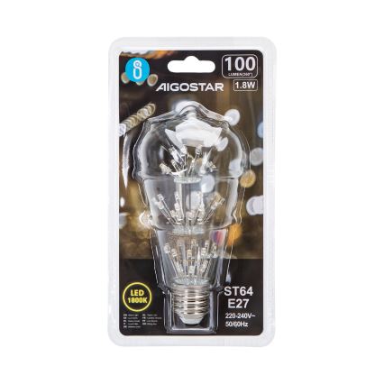 LED Bulb FILAMENT ST64 E27/1,8W/230V 1800K - Aigostar