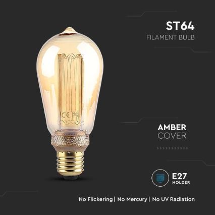 LED Bulb FILAMENT ST64 E27/4W/230V 1800K Art Edition
