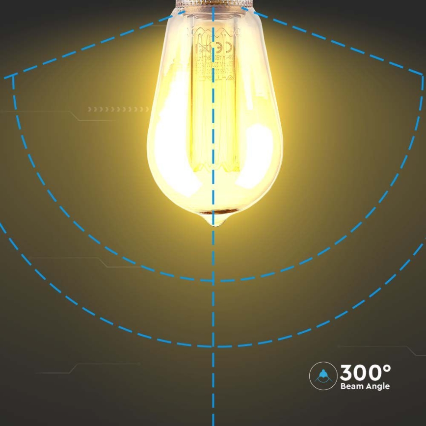 LED Bulb FILAMENT ST64 E27/4W/230V 1800K Art Edition