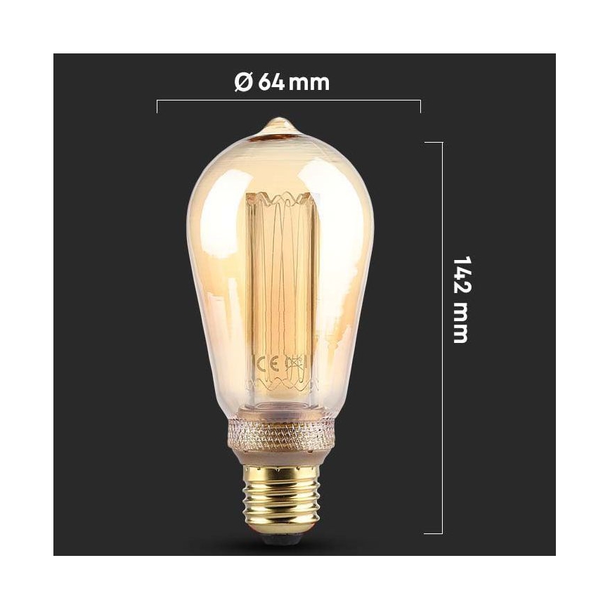 LED Bulb FILAMENT ST64 E27/4W/230V 1800K Art Edition