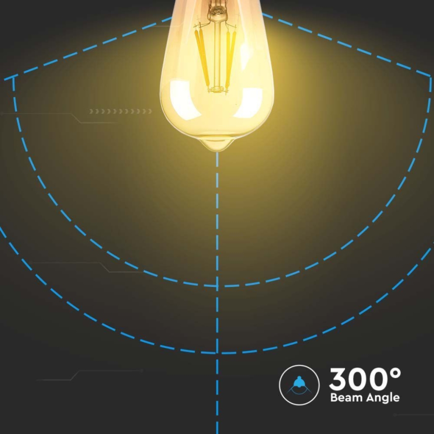 LED Bulb FILAMENT ST64 E27/4W/230V 2200K