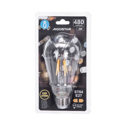 LED Bulb FILAMENT ST64 E27/4W/230V 2700K - Aigostar