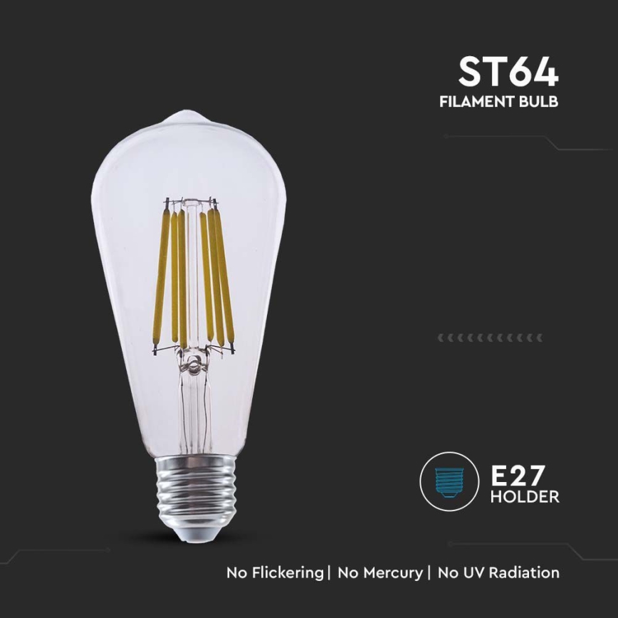 LED Bulb FILAMENT ST64 E27/4W/230V 3000K