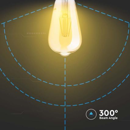 LED Bulb FILAMENT ST64 E27/6W/230V 2200K