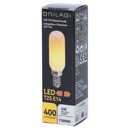 LED Bulb FILAMENT T25 E14/4W/230V 3000K - BRILAGI
